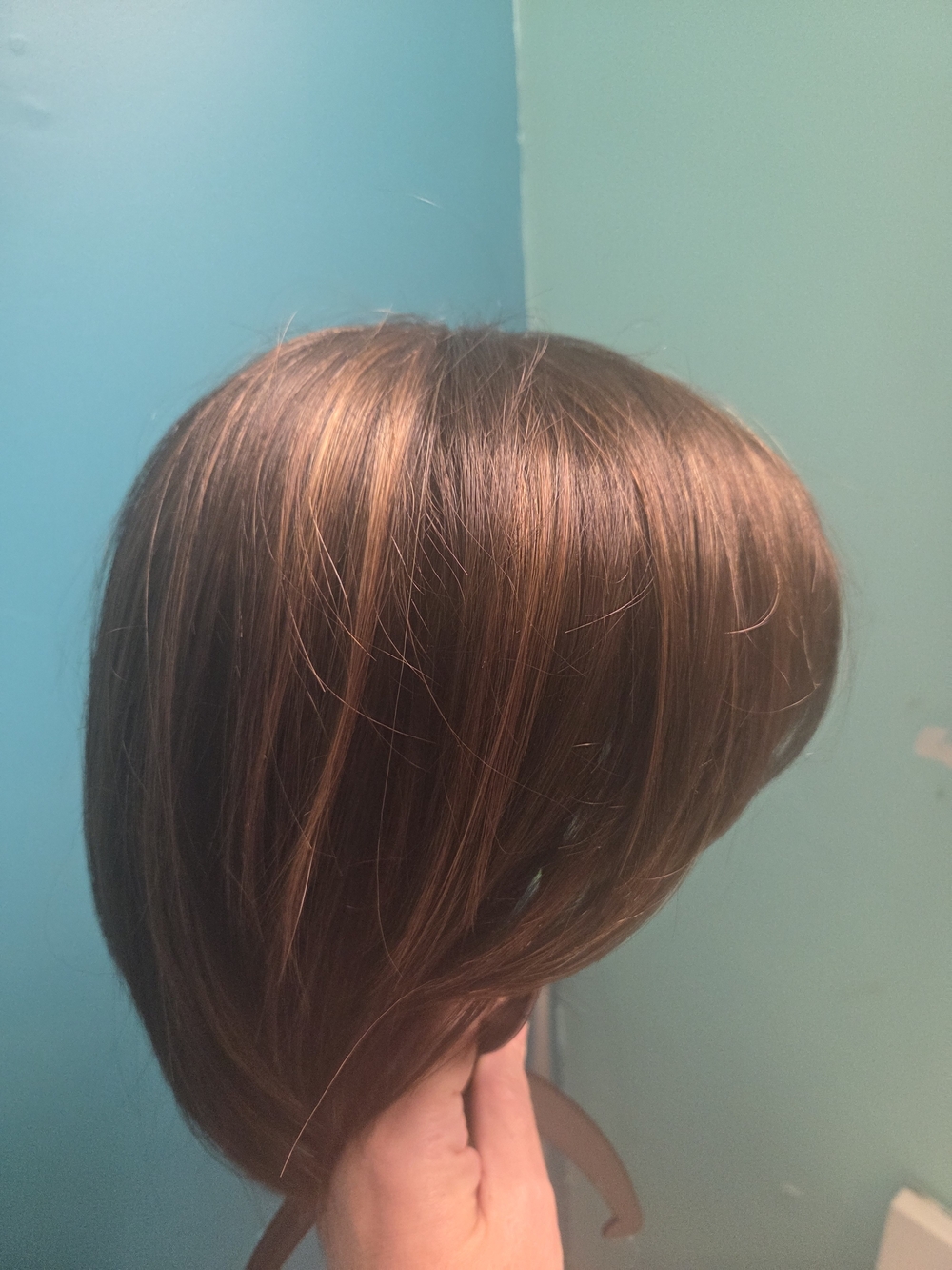 Very Nice,Chestnut with Honey Highlights Women's Synthetic Wig - Natural Shine